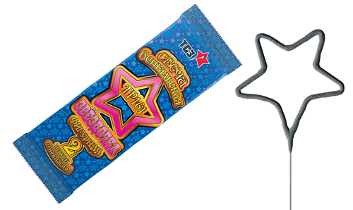  Бенгальские свечи фигурные 2 шт "Звездочка"  в Бахчисарае